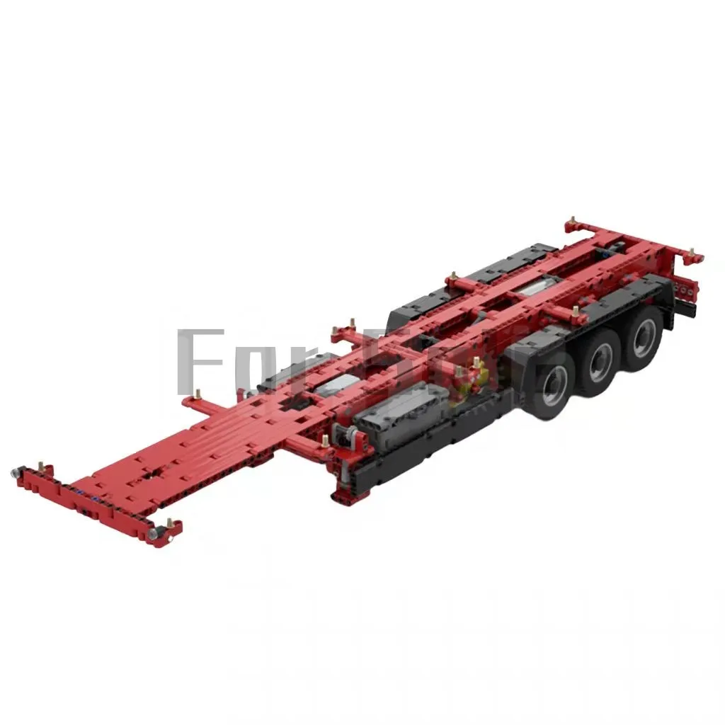 

MOC-49905 Overseas Container Trailer (RC) by Huwi Building Block Truck Model Spliced Electric Toy Puzzle