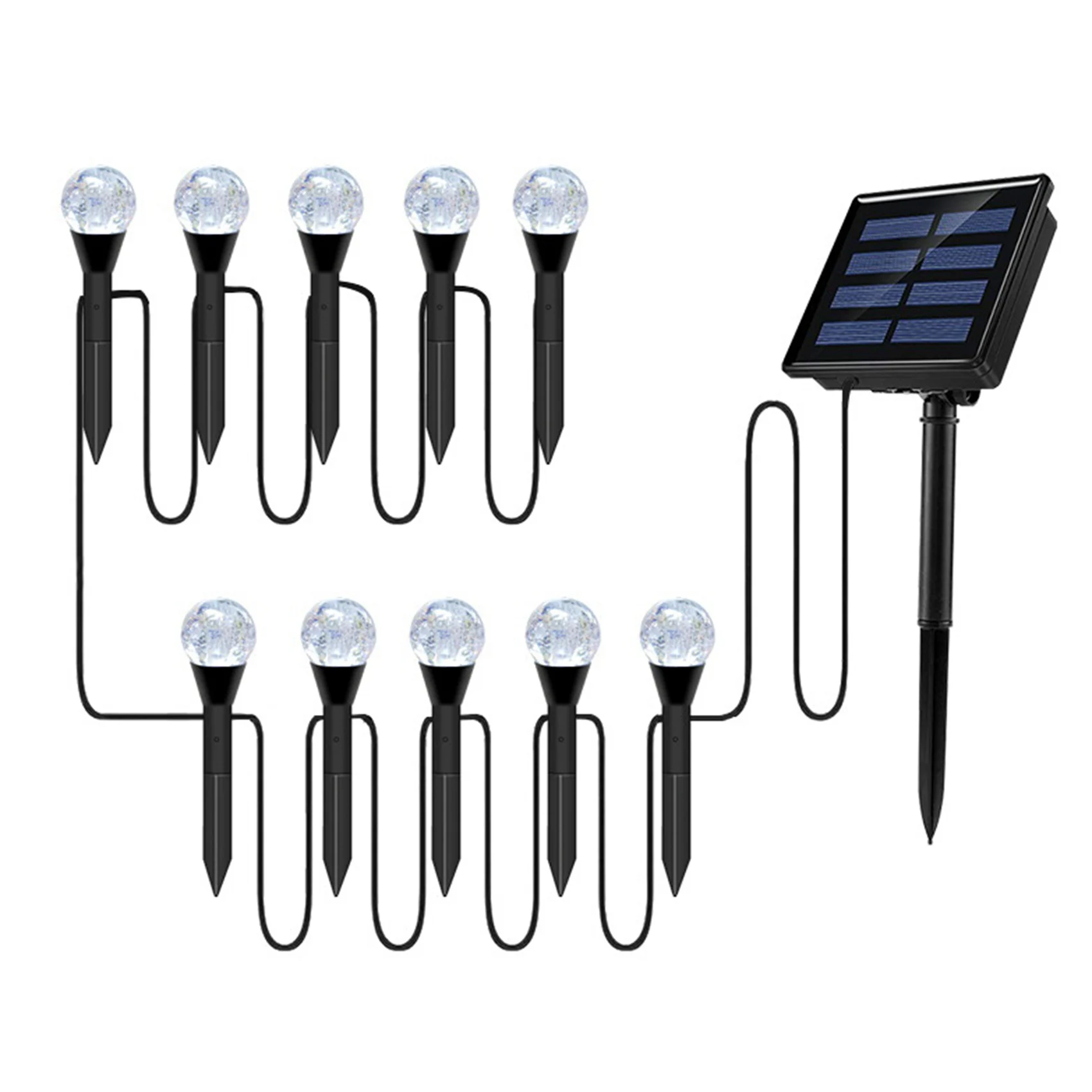 A7THK-10 In 1 Solar Spot Light Outdoor LED Garden Lawn Landscape Path Wall Lamp