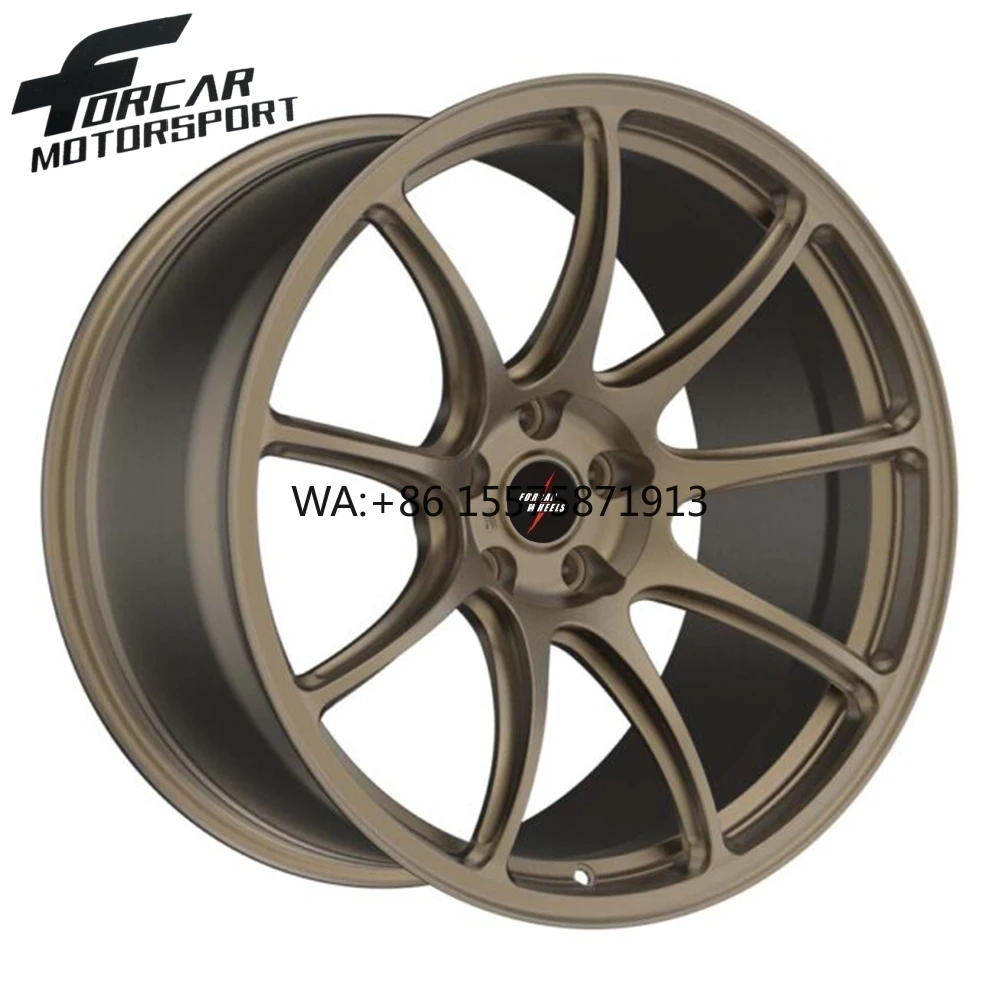 

New Popular Design Monoblock Bronze Color One-Piece Passenger Car Forcar Motorsport Aluminum T6061 Wheels Rims