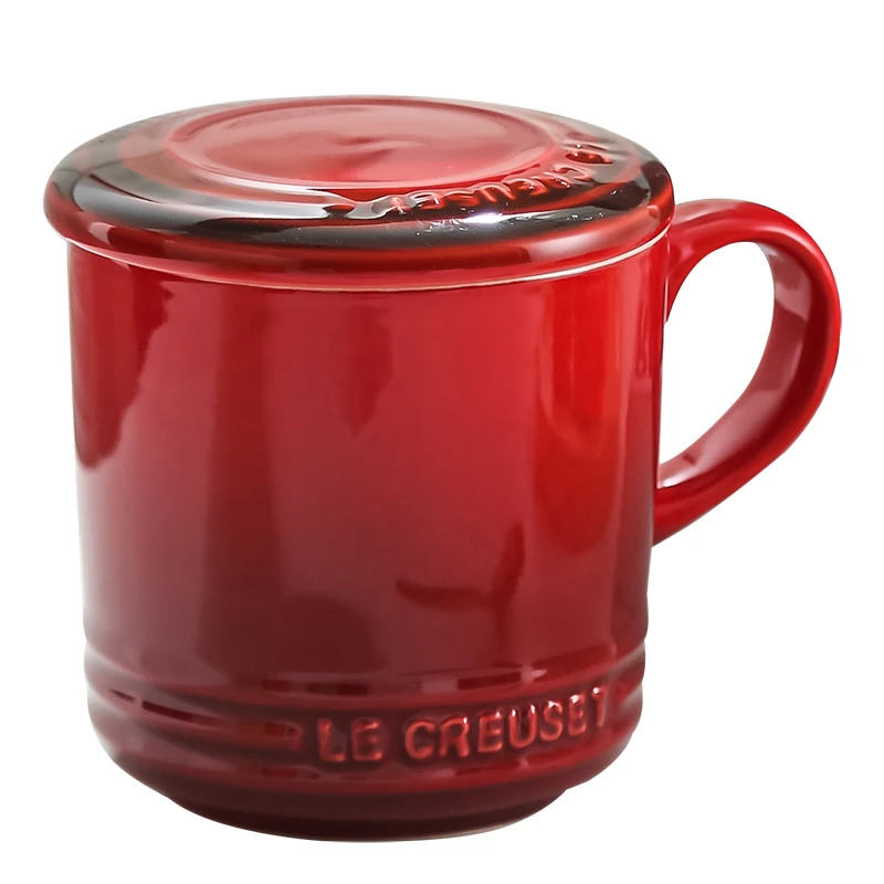 

Cool Color Mug with Lid 300ml Milk Coffee Cup for Home Breakfast French Pure Color Office Use