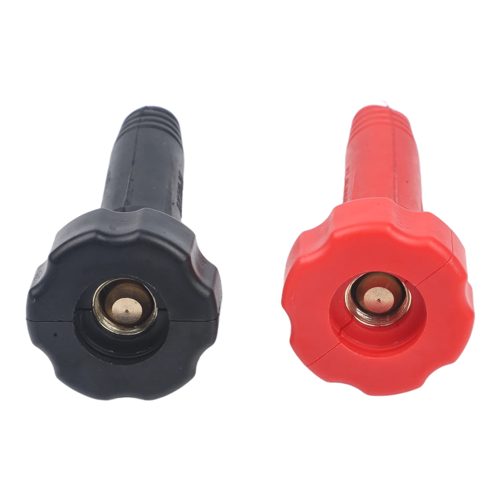 DKJ10 25 Thai Quick Connector Welding Machine Plug-s Pair Red Black 200A M14x1.5 10 25mm2 20mm Panel Hole Rubber Brass