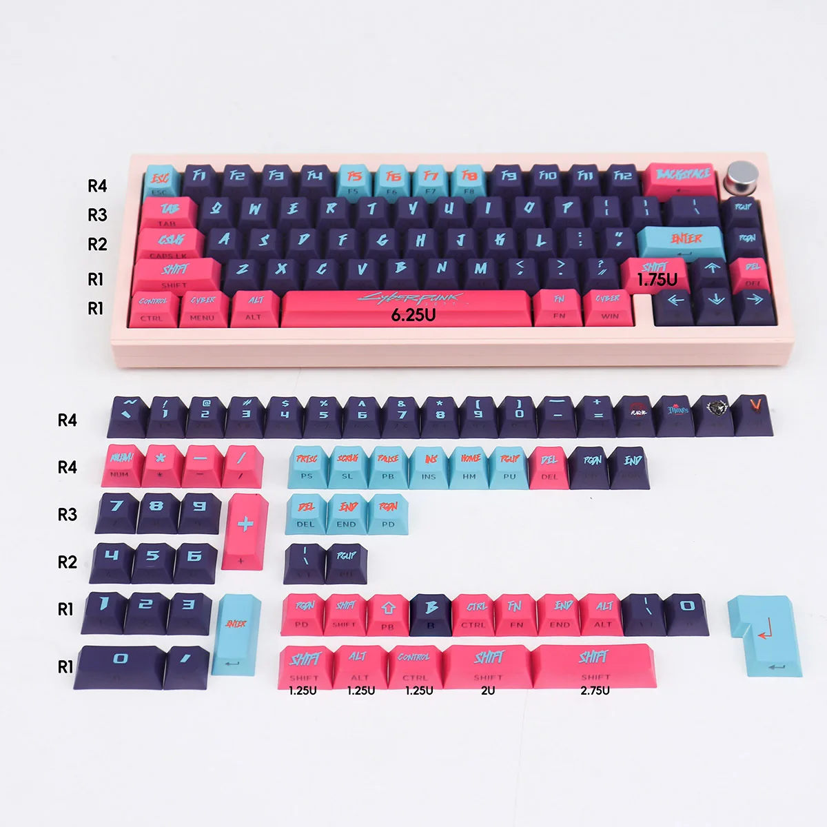 129 Keys Anime PBT Keycaps Personalise Cherry Profile Key caps For Mechanical Keyboard Sublimation KEYBOARD KEYCAP - Image 5