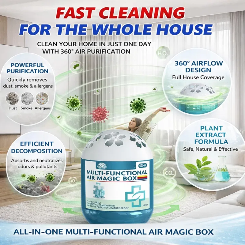 

Powerful Dust Cleaning Box Air Purification Dust Removal Tool Automatic Vacuum Cleaner Adsorb Dust and Remove Odor