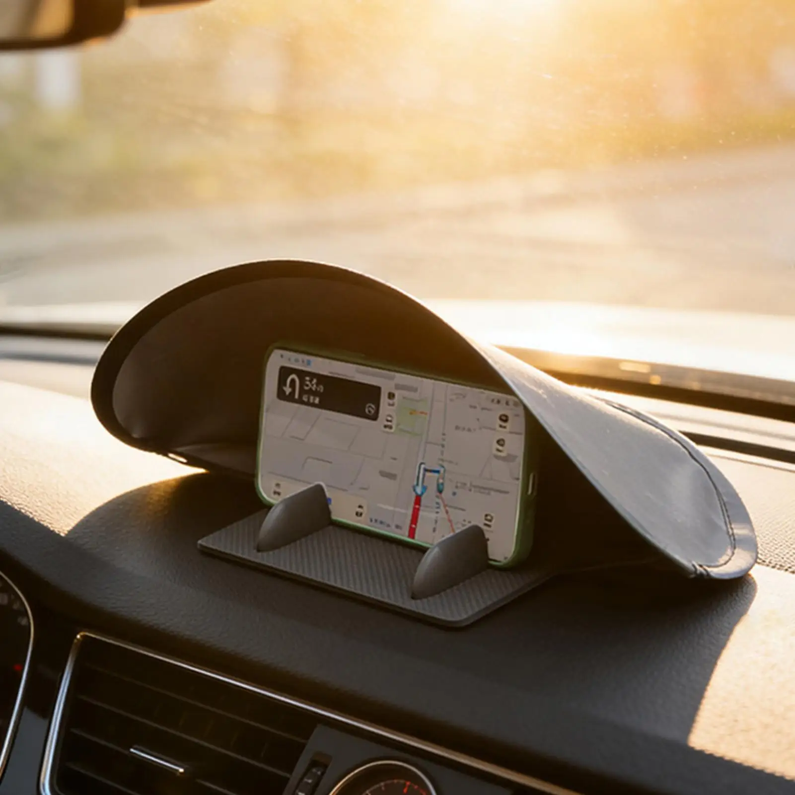Foldable Car Phone Sun Shade Anti-Glare Heat Resistant Cover Car Smartphone Sun Shield For Automotive SUV Dashboard Driving