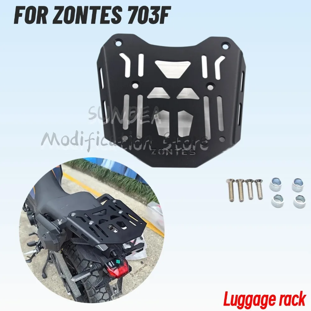 

Motorcycle Rear Shelf Tail Box Rack Luggage Rack Fit For ZONTES 703F 2024 Rear Tail Rack Rear Shelf Trunk Rack Brackets