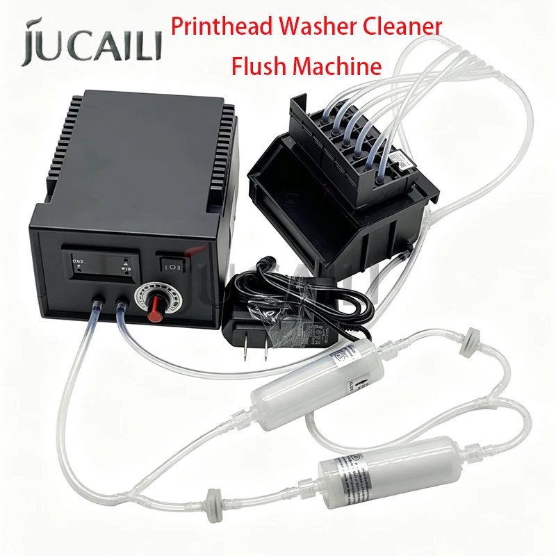 JUCAILI Printhead Washer Cleaner Flush Machine – for XP600/TX800/4720/i3200 – Multi-Channel Unclog Unblock Cleaning Kit