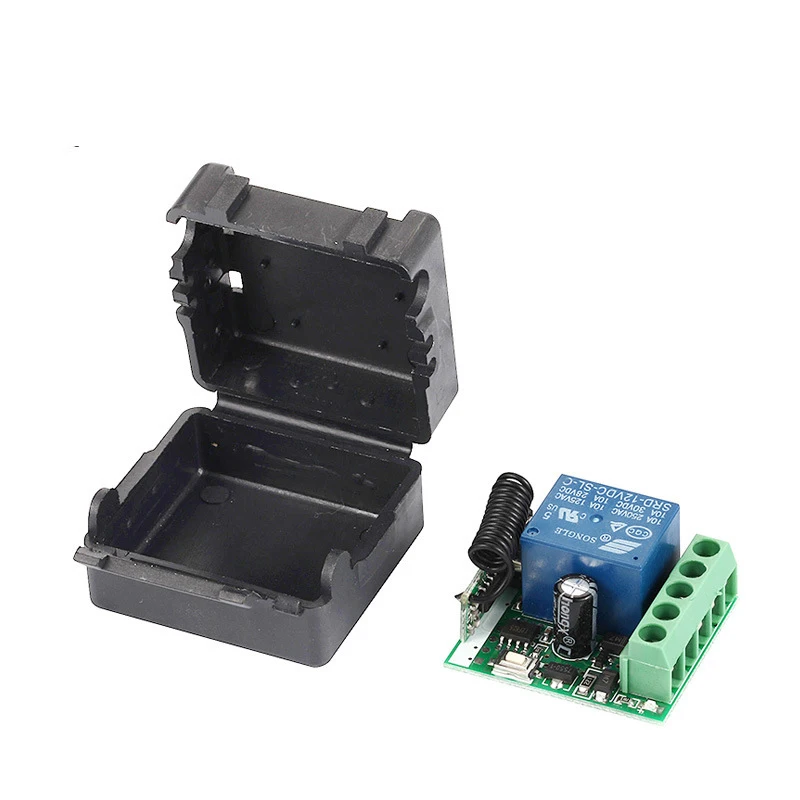 433Mhz Wireless Remote Control EV1527 Learning Code Transmitter 2 Bottons DC 12V 10A RF Relay Receiver