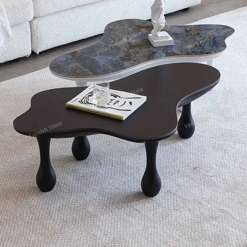 

Waterproof Clear Coffee Table Black Kawaii Unique Low Minimalist Side Table Nordic Balcony Modern Mesa Auxiliar Home Furniture