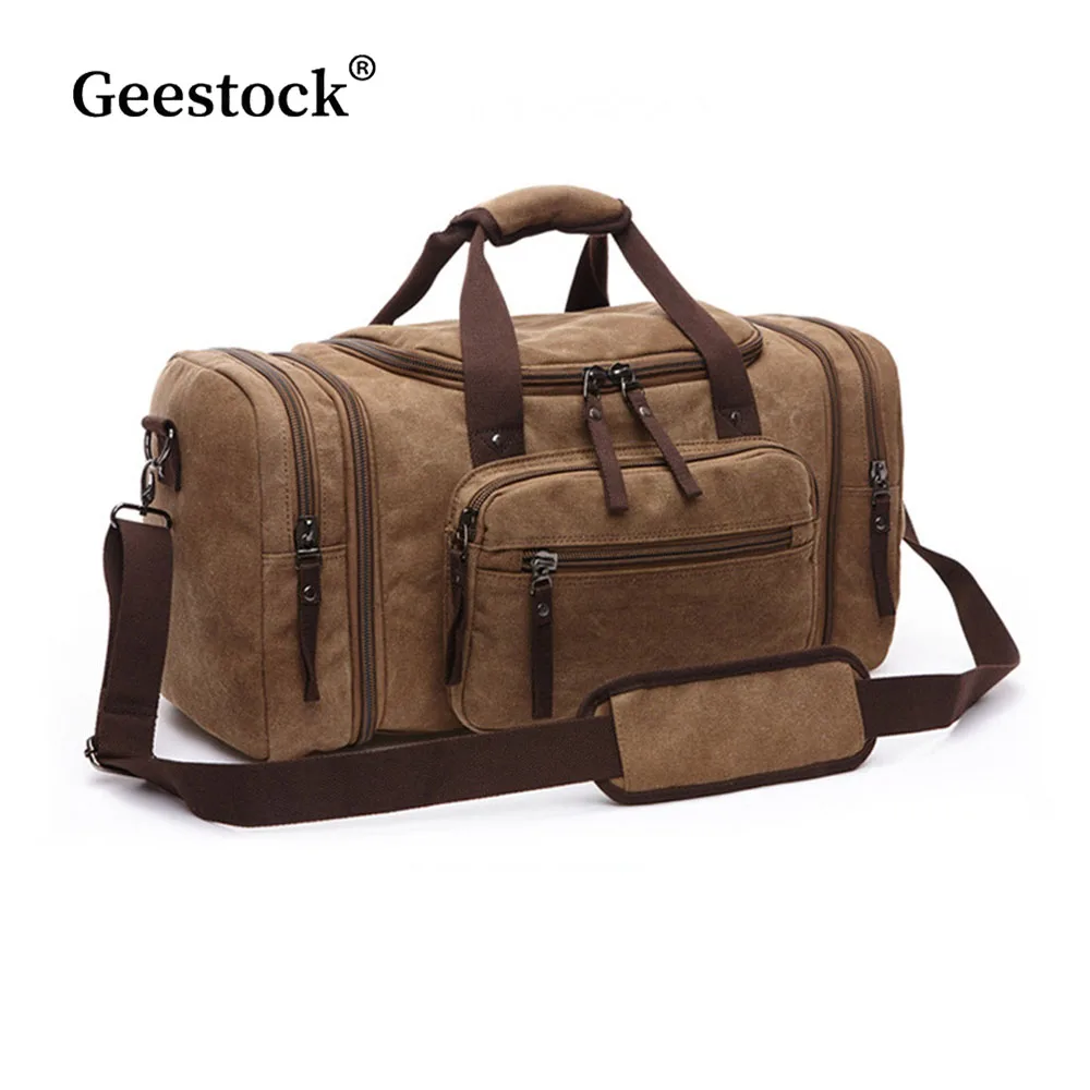 

Geestock Men's Multi functional Travel Gym Duffel Bag Large Capacity Sports Luggage Tote Handbag for Male Fitness Trip Carry ON
