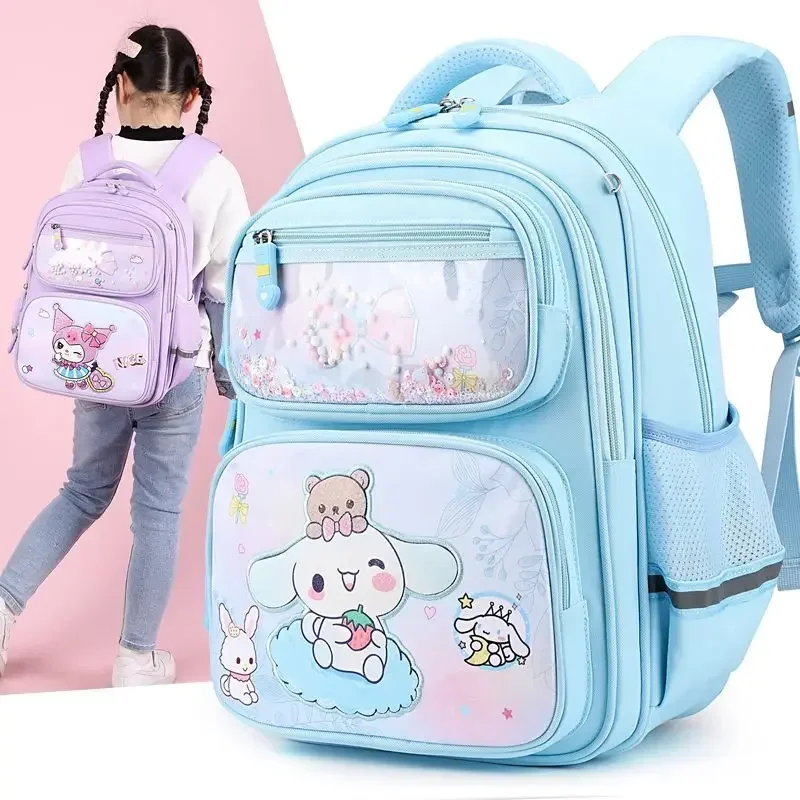 Sanrio My melody Kuromi Cinnamoroll cute creative cartoon print new large-capacity spine protection and load-reducing backpack