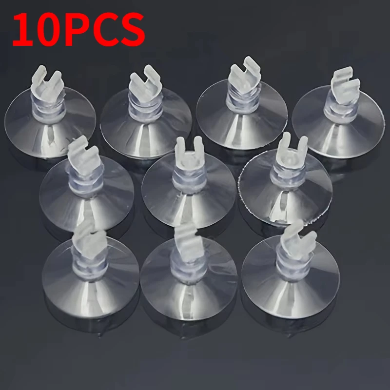 10Pcs Aquarium Suction Cup Holders, Multipurpose Clips for Oxygen Tube, Heater Rod Fish Tank Glass Fixed Aquarium Accessories