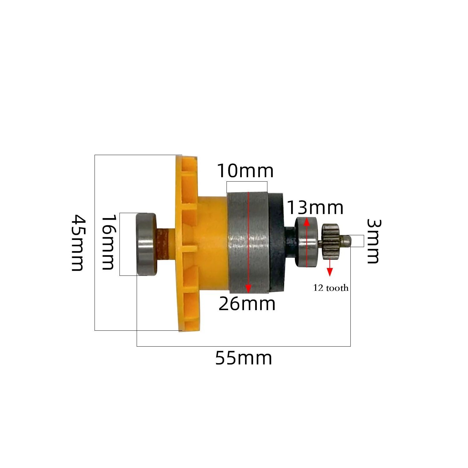 1pc 21V Brushles Drill Motor Rotor 12 Teeth Electric Drill Assembly Replacement Parts Power Tool Accessories