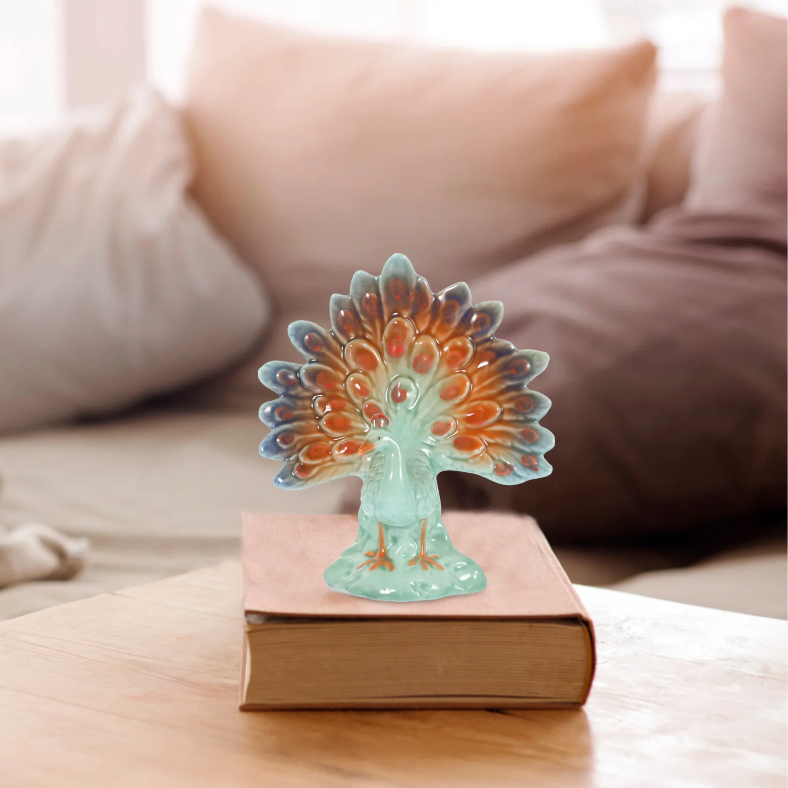 

Garden Figurine Decorations Ornament Animal Ornaments Desktop Figurines Peacock Sculptures