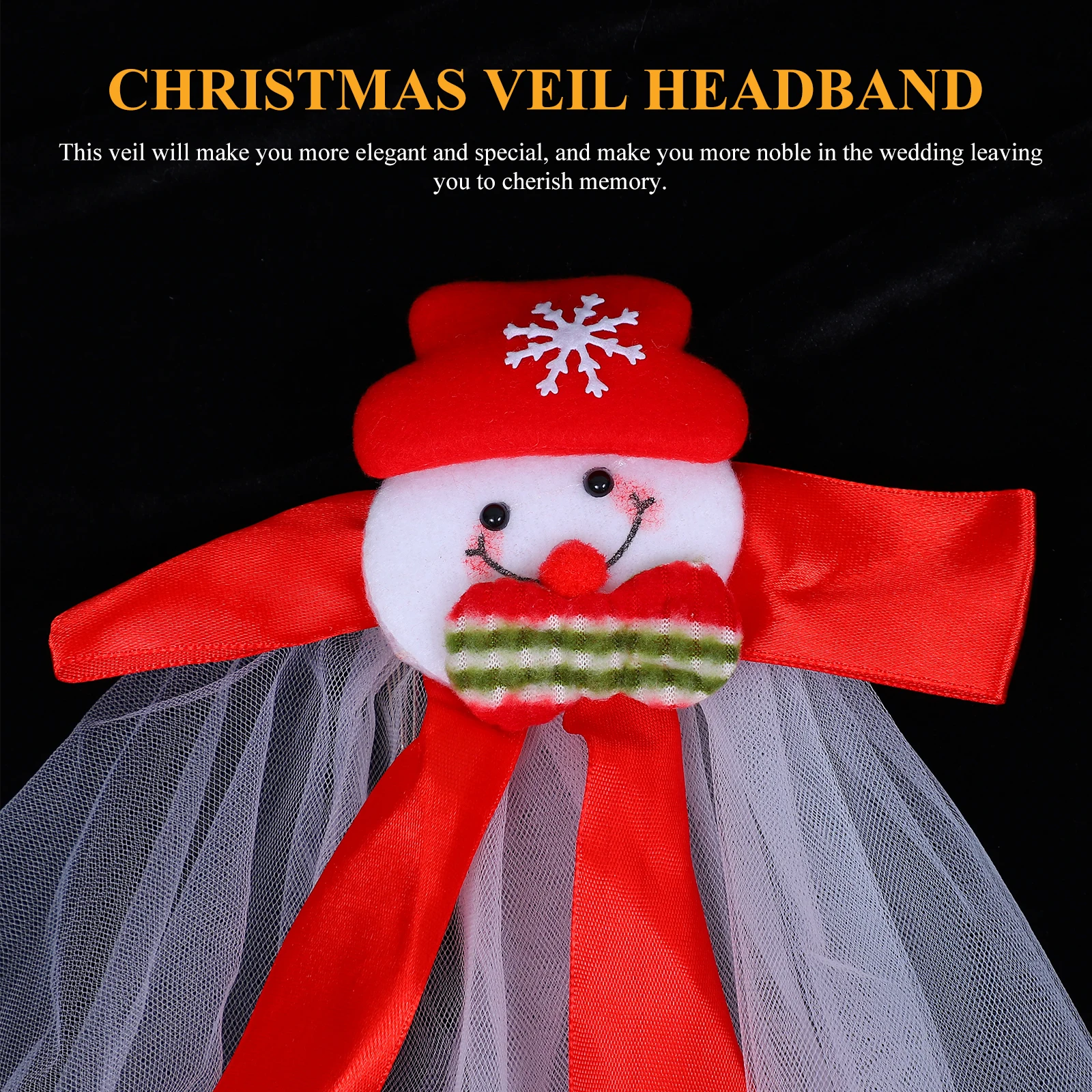 

Christmas Short Bow-Knot Veil Bridal Mini Hat Hair Comb Wedding Veil Tulle Charming Festive Headdress Mini Hat Headdress