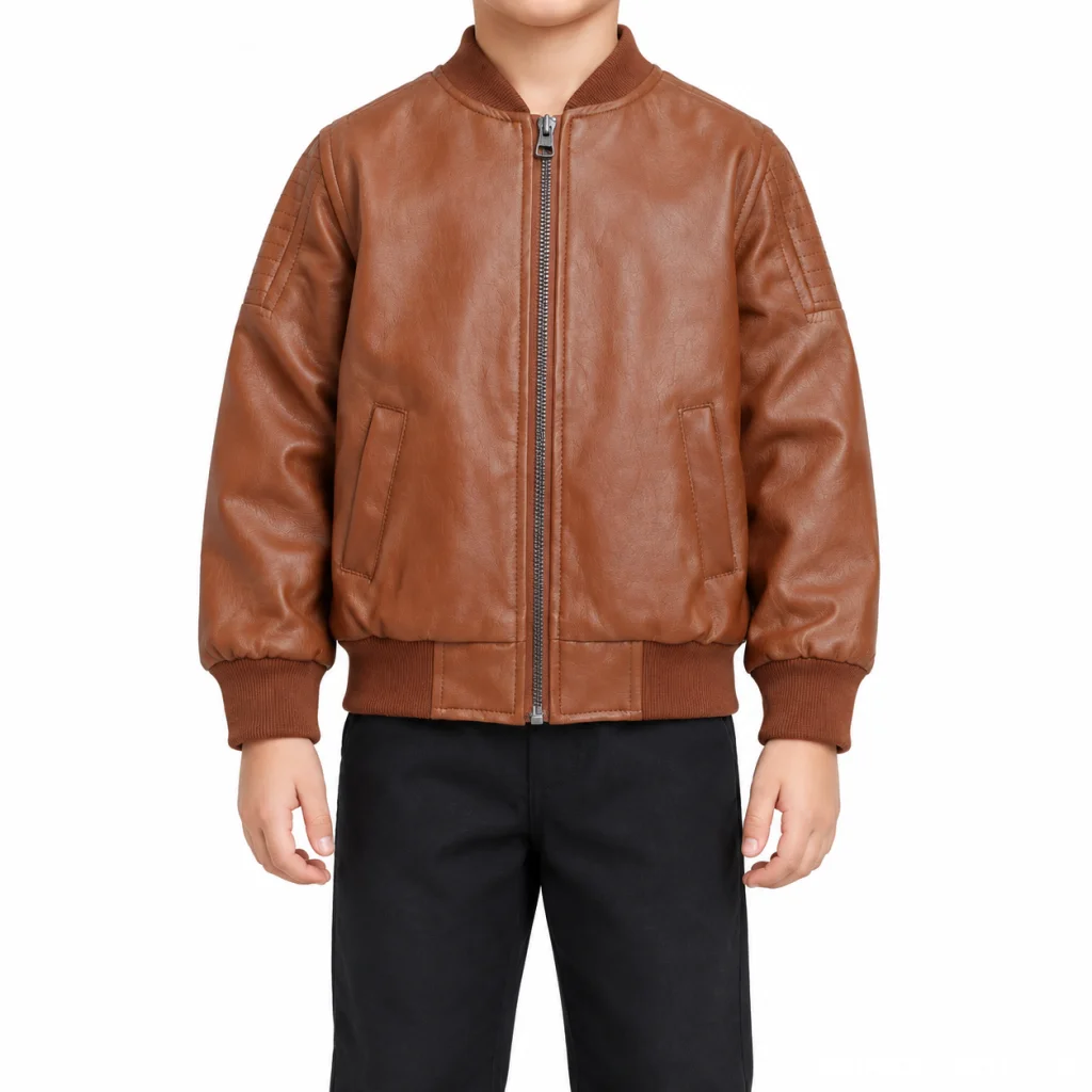 1pcs Kids Thicken Leather Jackets Boys Velvet Classics Handsome Coat Autumn Winter Children Outerwear Zipper Fly Coats Baby Tops