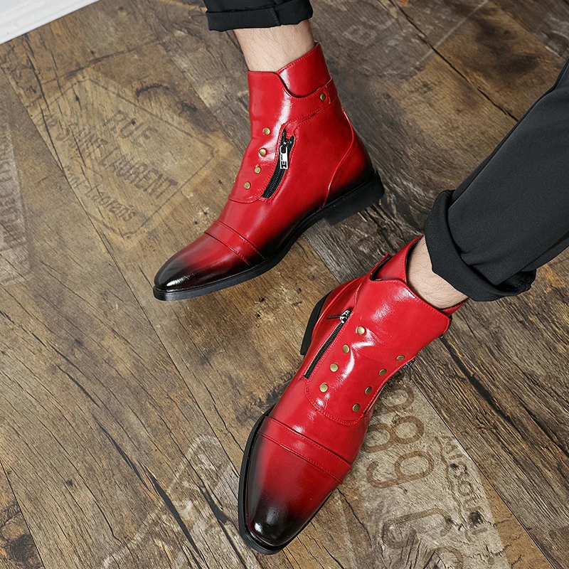 Bottines à bout pointu pour ho - Men'S Shoes Zipper avis et prix