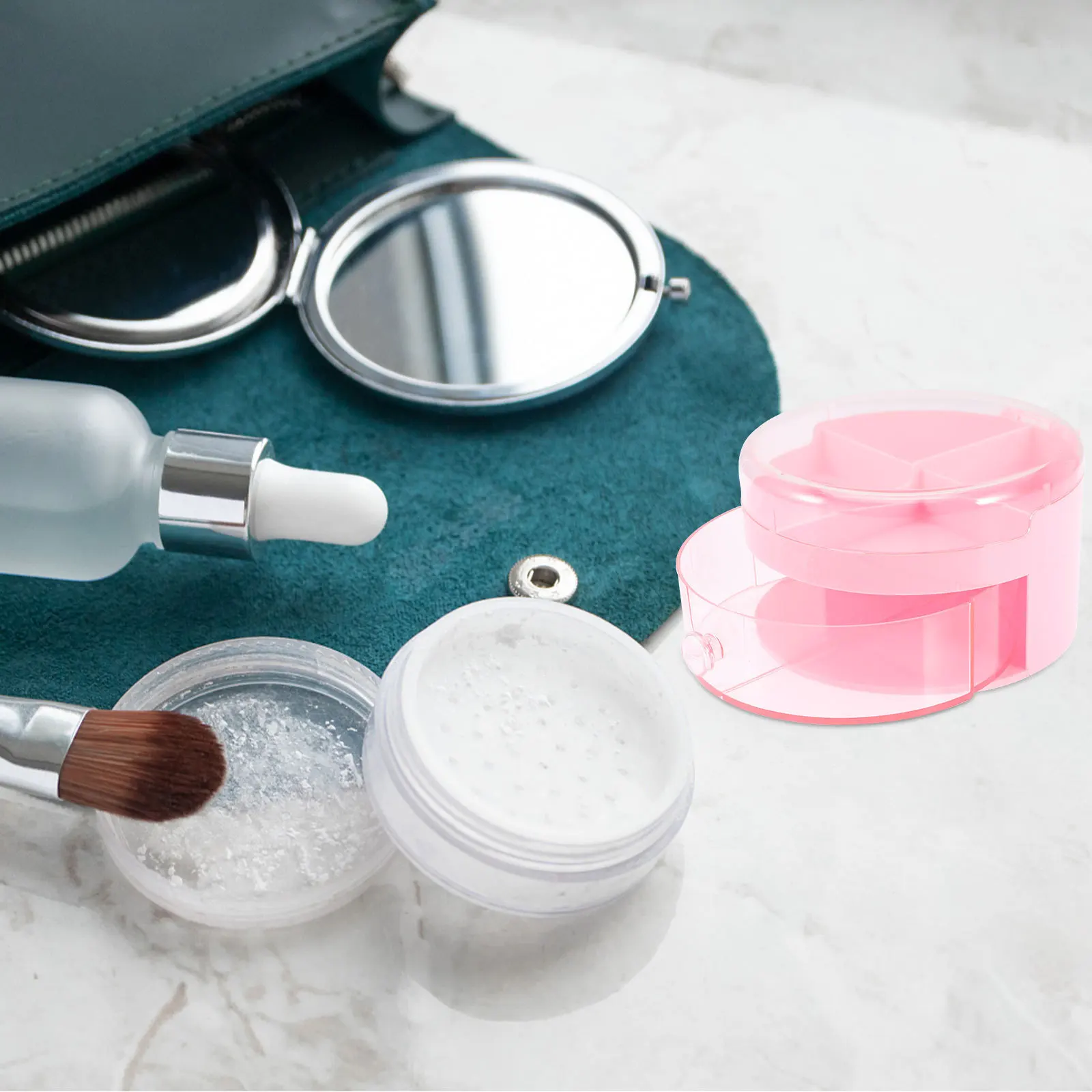 

Adorable Double Layer Jewelry Box For Small Storage Organizer Travel Case Multifunctional Display Decorative Durable