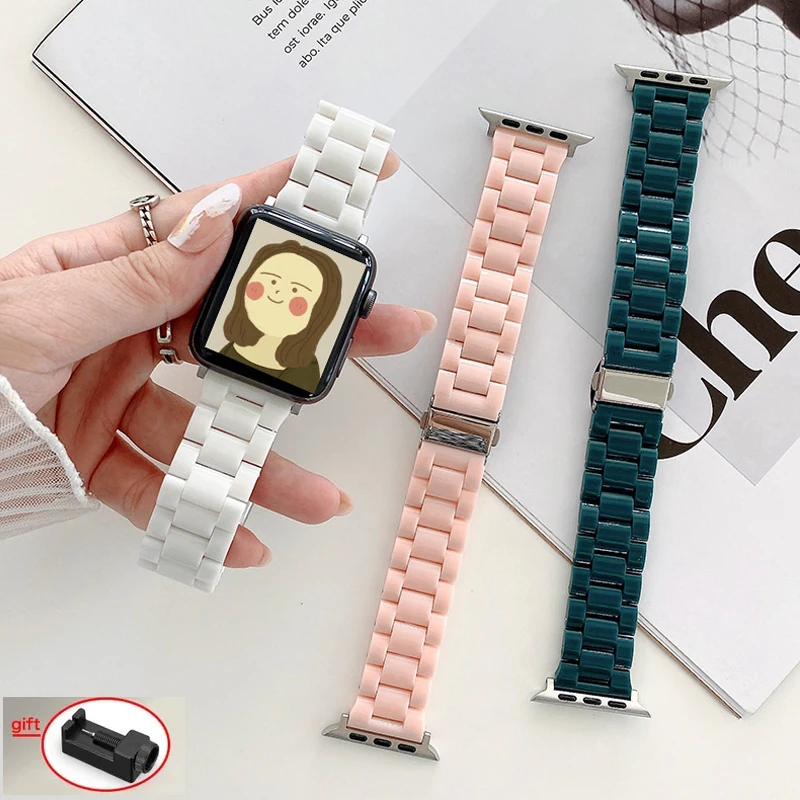 Candy Strap For Apple Watch band ultra 2 49mm 44mm 40mm 41mm 45mm 38/42mm emovable link bracelet iwatch series 9/8/7/SE 6 5 4 3