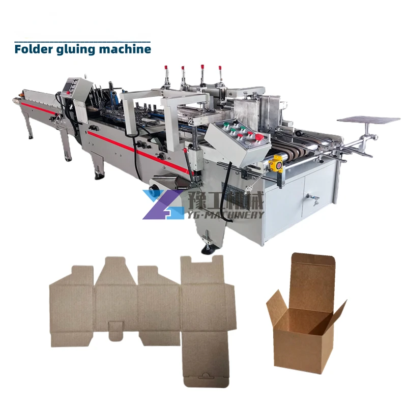 Automatic Box Making Folder Gluer Machine Pasting Machine Mini Box Small Box Folding Gluing Machine