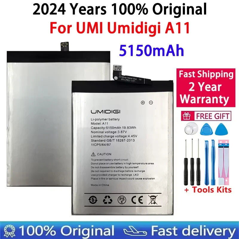 Fast Shipping 2024 Years 100% Original 5150mAh Replacement Battery For UMI Umidigi A11 A11S High Quality Batteries Bateria