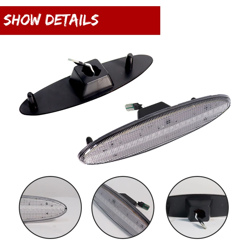 LED المصد الخلفي الجانب ماركر أضواء المؤشر لشروليه كورفيت C5 1997-2004 الحاجز مضيئة ضوء مصباح إيقاف السيارة القيادة الخفيفة #2