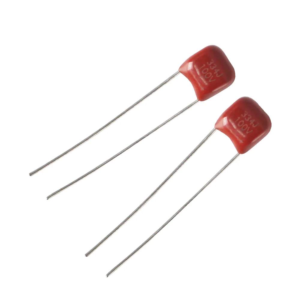 40PCS 100V CBB Capacitors 104J 100nF 154J 150nF 224J 220nF 334J 330nF 474J 470nF Polypropylene Film Capacitor