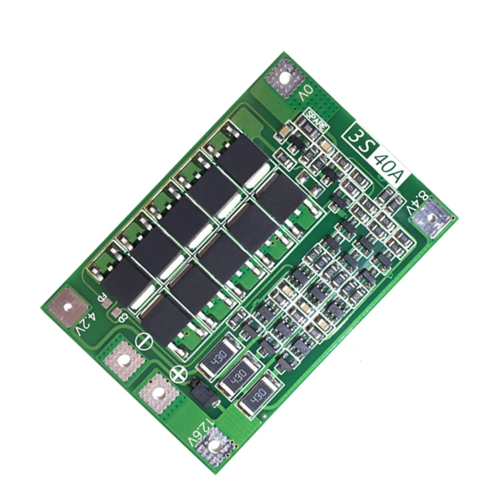 3S 40A Li-ion Lithium Battery Charger Protection Board 18650 BMS For Drill Motor 12.6V Enhance/Balance