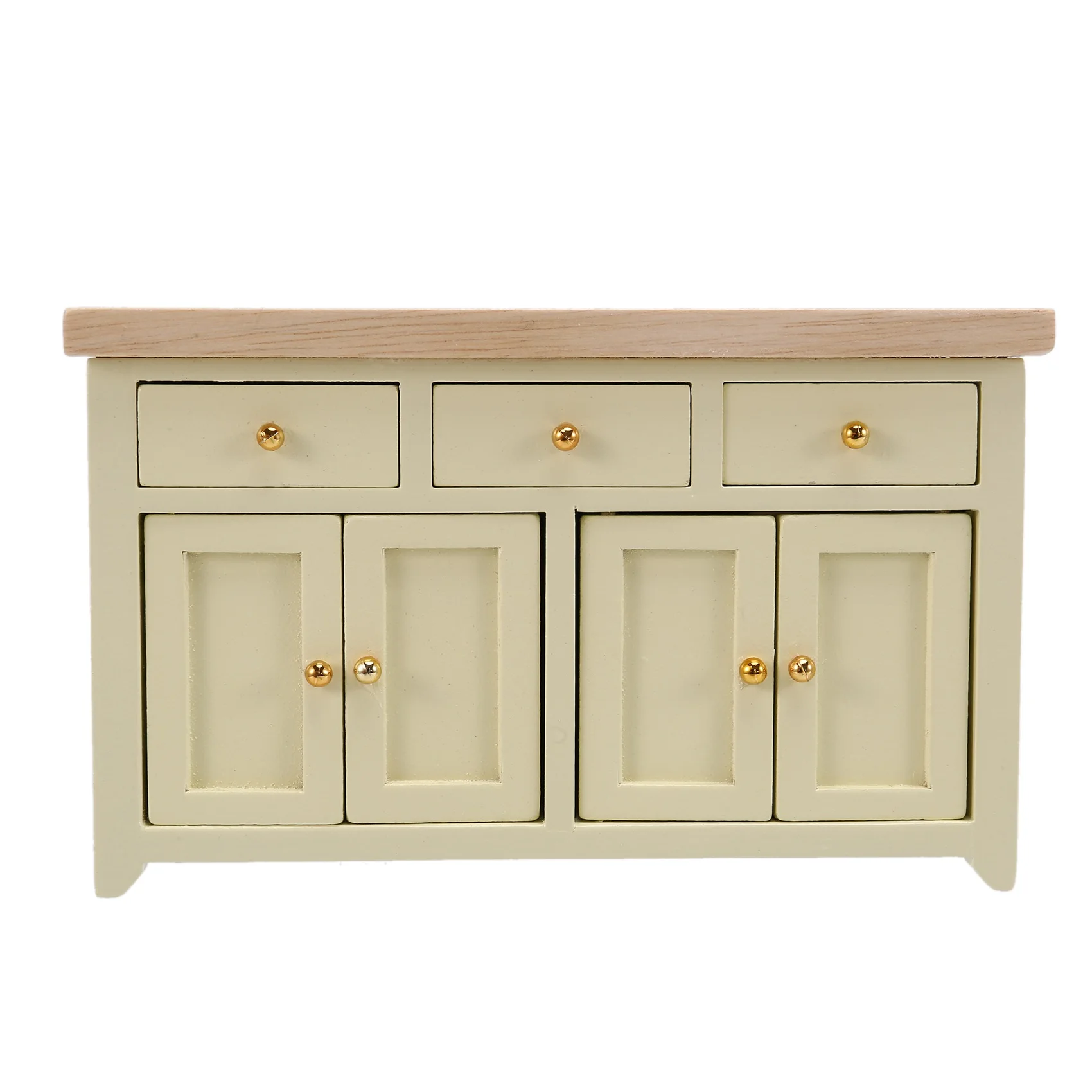 1:12 DollHouse Furniture Miniature Kitchen Sideboard Living Room Cabinet Closet Shelf 3 Drawer 2 Door Console Table A