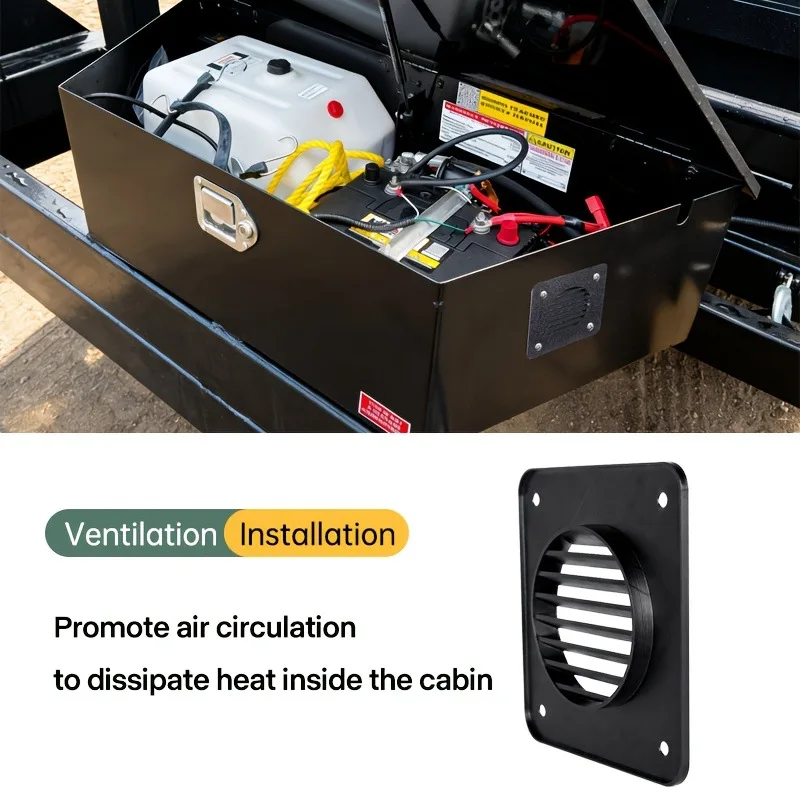 RV For Battery Storage Vent Cover Made of ABS Plastic with Louvered to Enhance For Heat Dissipation and Block Rain Entry