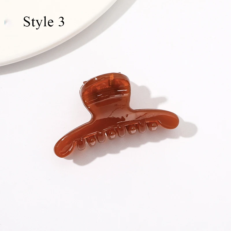 Sweet Mini Resin Acrylic Hair Clip for Women Girls Hair Claw Chic Barrettes Crab Hairpins Styling Claw Clips Hair Accessories