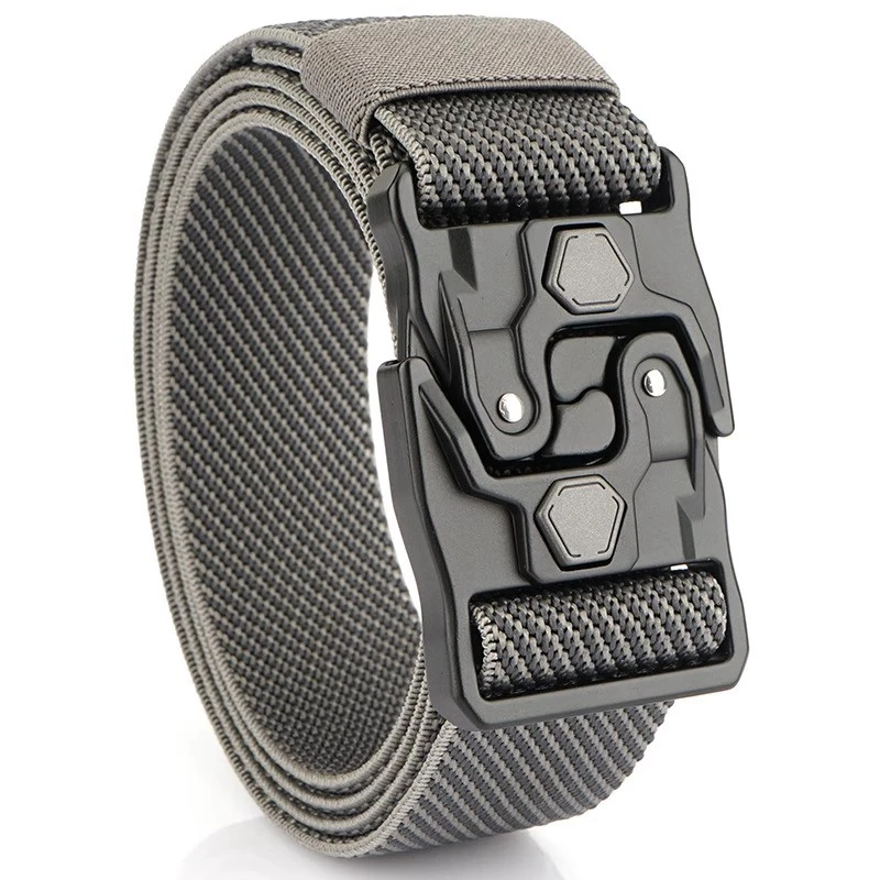 new-2026-men's-tactical-belt-quick-release-buckle-canvas-nylon-elastic-workwear-pants-belt-woven-style-casual-leisure-belt