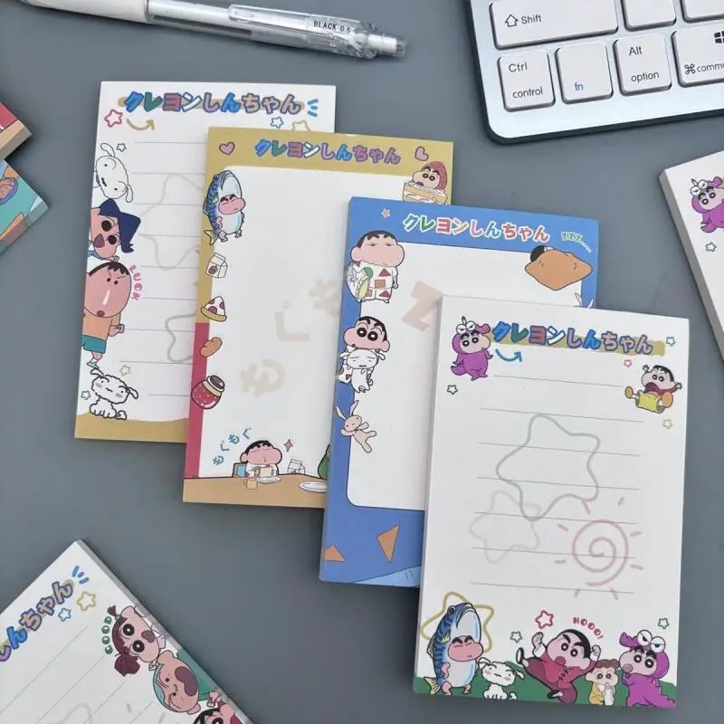 Kawaiishin Chan A7 Cute Cartoon Tearable Non-Sticky Notepad Portable Student Stationery Daily Collectible Holiday Gift