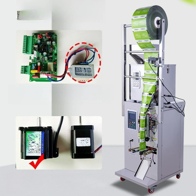 

Automatic powder granule packing machine miscellaneous grain medicinal seeds tea sealing baler weighing