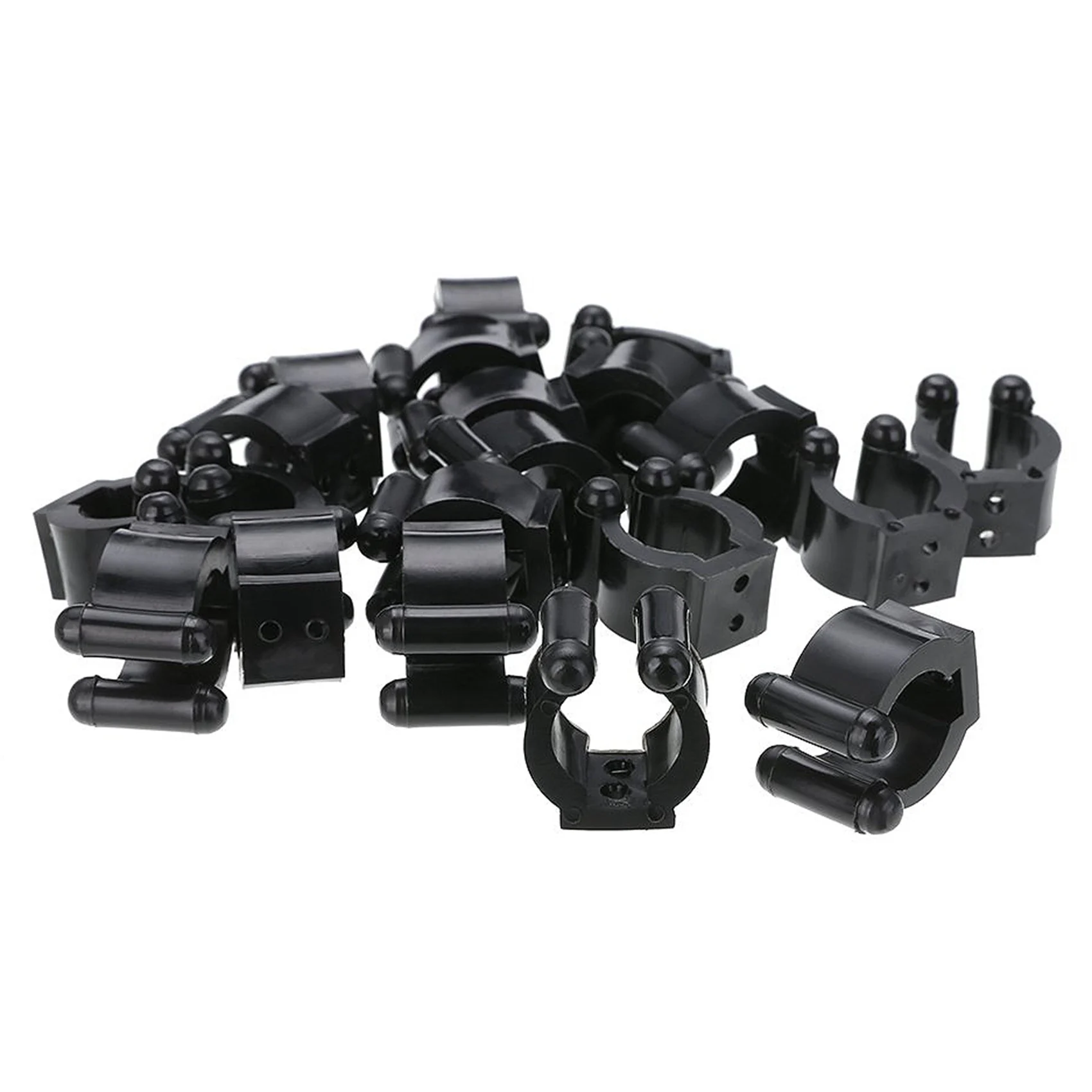 

ABLB-100 Pcs Fishing Pole Rod Holder Clips Black 16Mm Inside Dia Fishing Rod Storage Clips