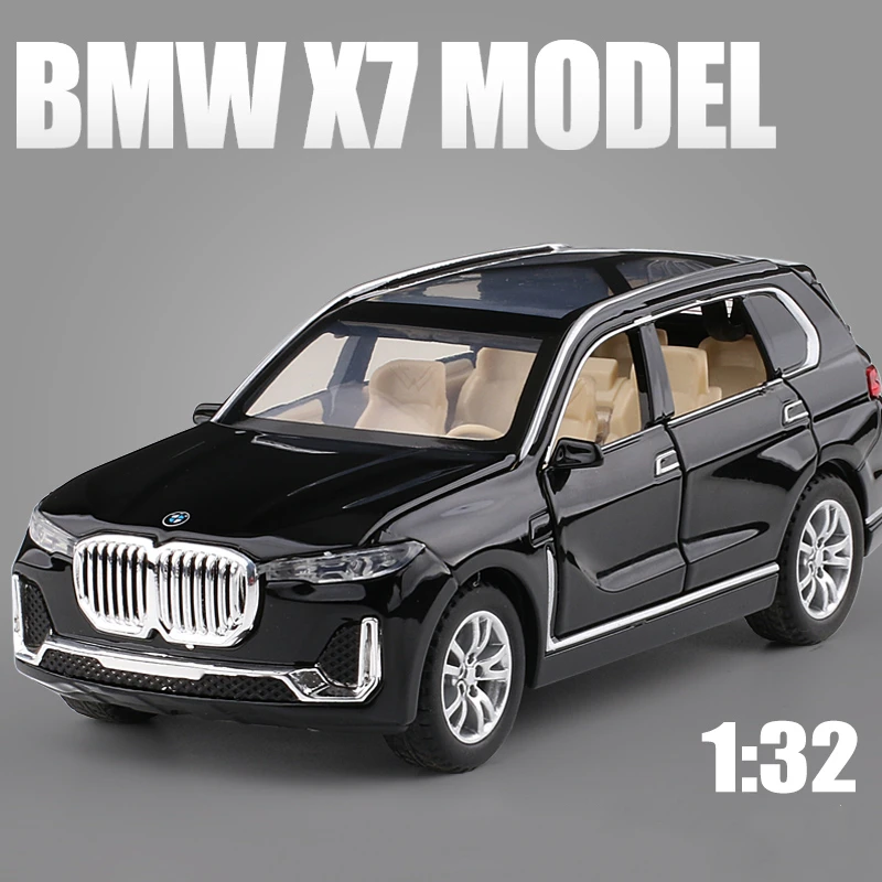 1:32 BMW X7 SUV Alloy Car Model Diecasts & Toy Vehicles Metal Car Model Simulation Sound and Light Collection Toy Gift