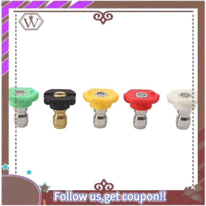 

A57E-5Pcs Распылительные форсунки для мойки высокого давления 1/4 Набор распылительных наконечников для быстрого подключения (4,0 галлонов в минуту), несколько градусов