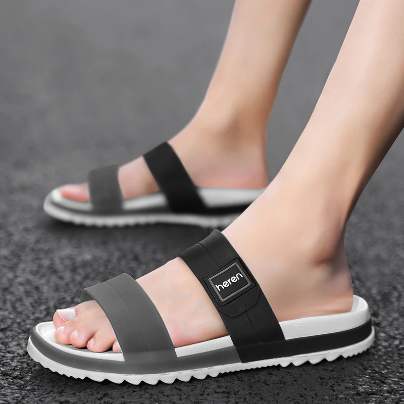 Men Fashion Soft Sole Eva Indoor Slides Thick Platform Bathroom Home Slippers Man Sandals 2023 Summer Non-Slip Flip Flops