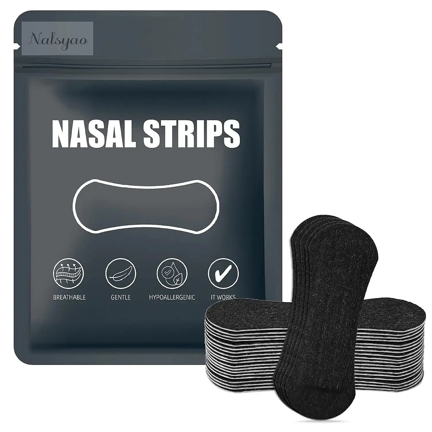 30/90Pcs Anti Snoring Nose Strips for Breathing Correction Physical Expansion Breathable Nasal Patch Nasal Strips