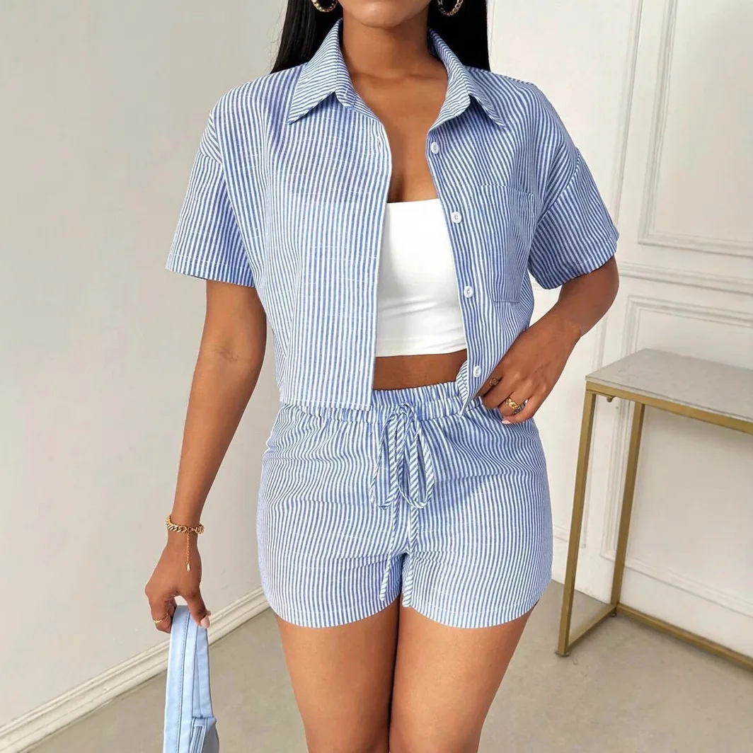 مخطط Playsuits النساء حللا السراويل قطعة واحدة رفض طوق وزرة سراويل قصيرة السروال القصير Y2k عالية الخصر بذلة 2025