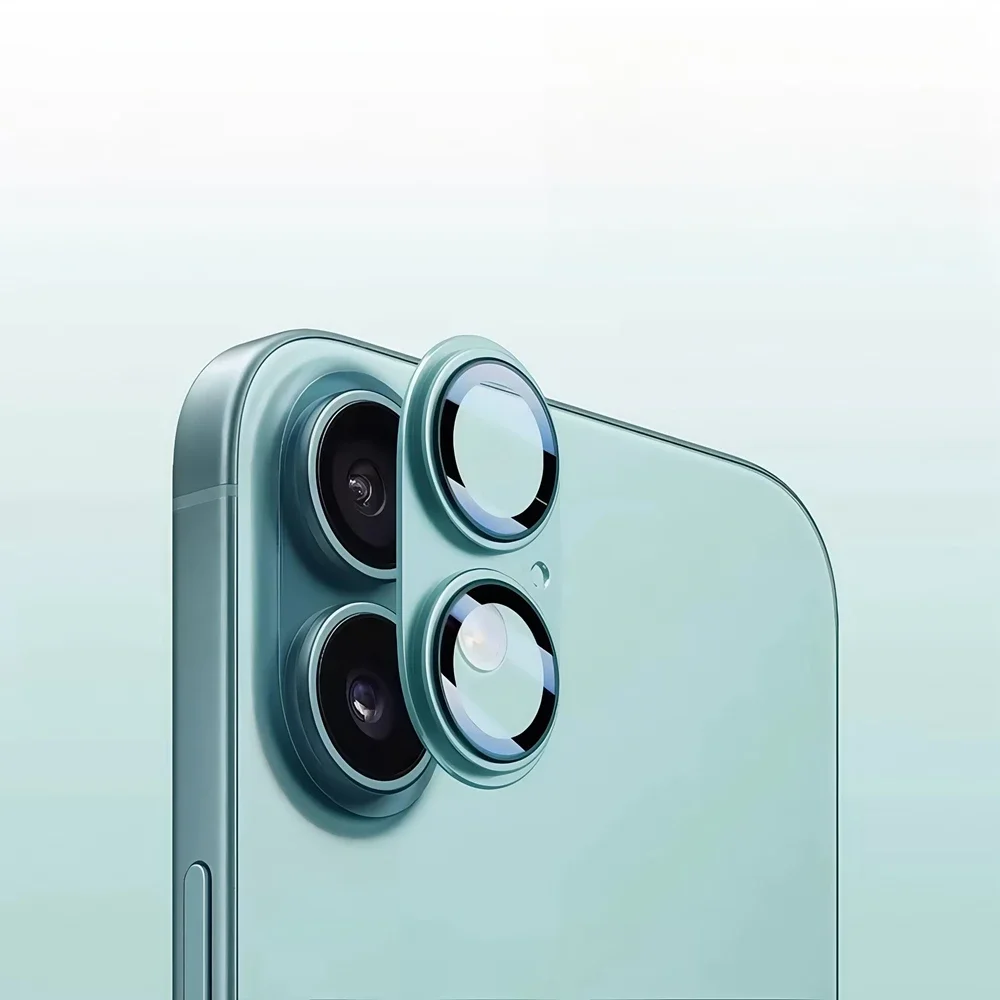 金属カメラガラス Iphone 16 プラス金属カメラ合金リングプロテクターバックカバー Iphone 16Plus 16 + カメラレンズアクセサリー