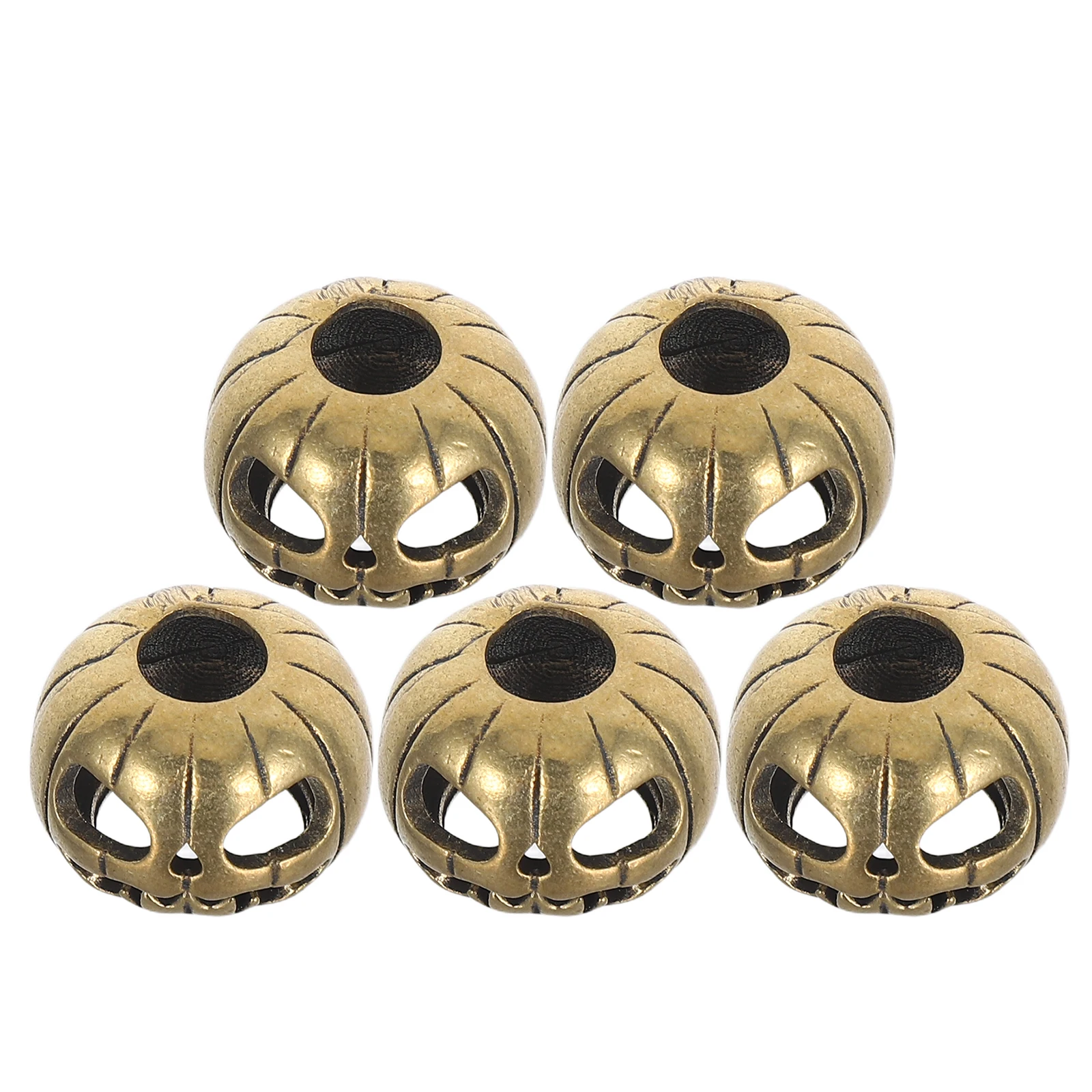 

5 Pcs Pumpkin Lantern Pendant Bracelet Charm Beads Brass for DIY Keychain Jewelry Halloween Making Supplies Accessories Skull