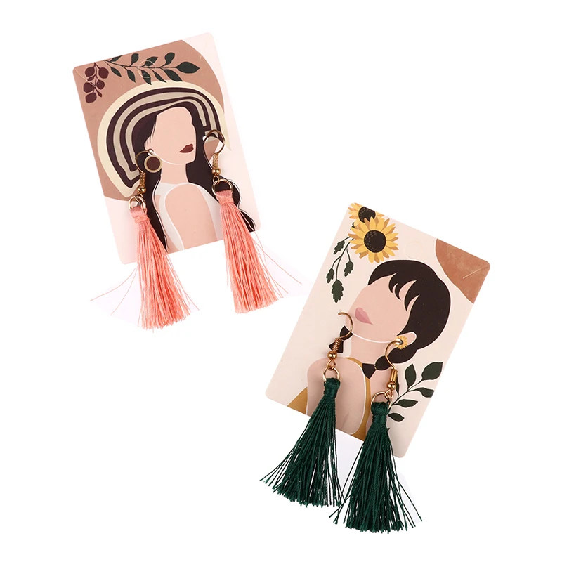 50 Pcs Earring Display Card Ear Studs Necklace Jewelry Display Holder