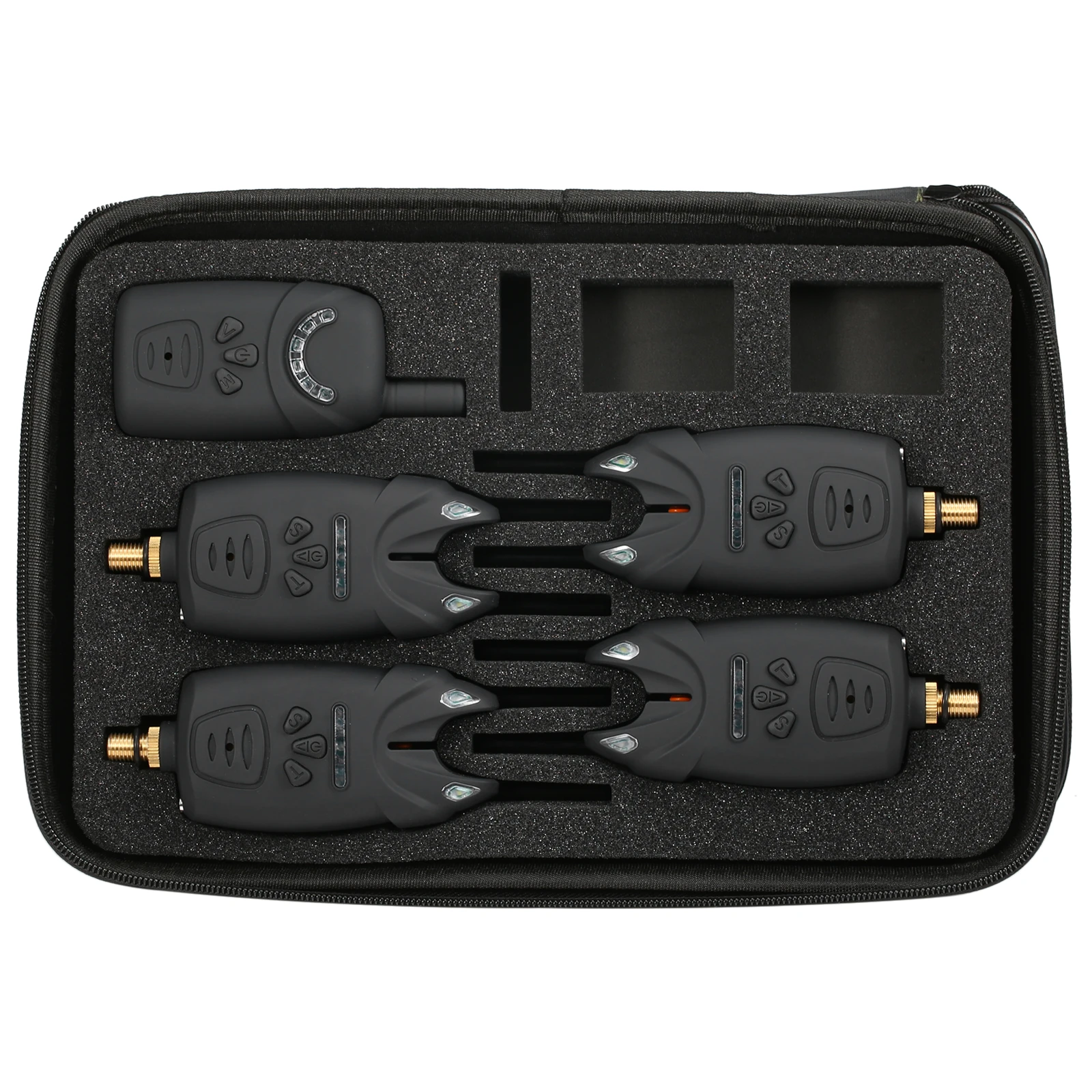 

Lixada Electrocnic Fishing Alerts Bite Alarm LED Wireless Fishing Alarm Digital Fishing Receiver Sound Alert Kit with Case