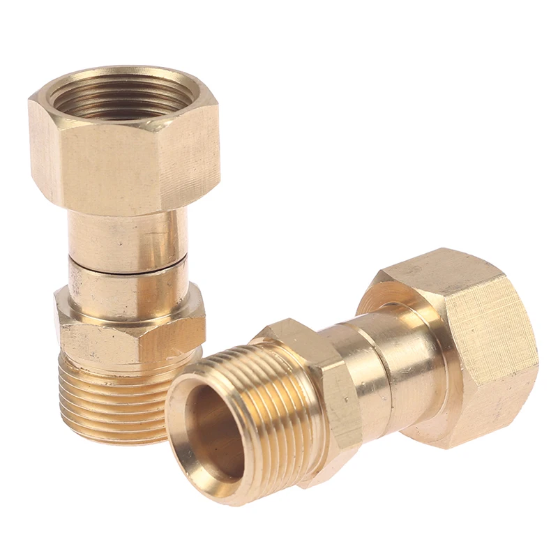 

360 Degree Rotation Hose Sprayer Connector Brass High Pressure M22 14mm Thread Washer Swivel Joint Connector Hose Fitting