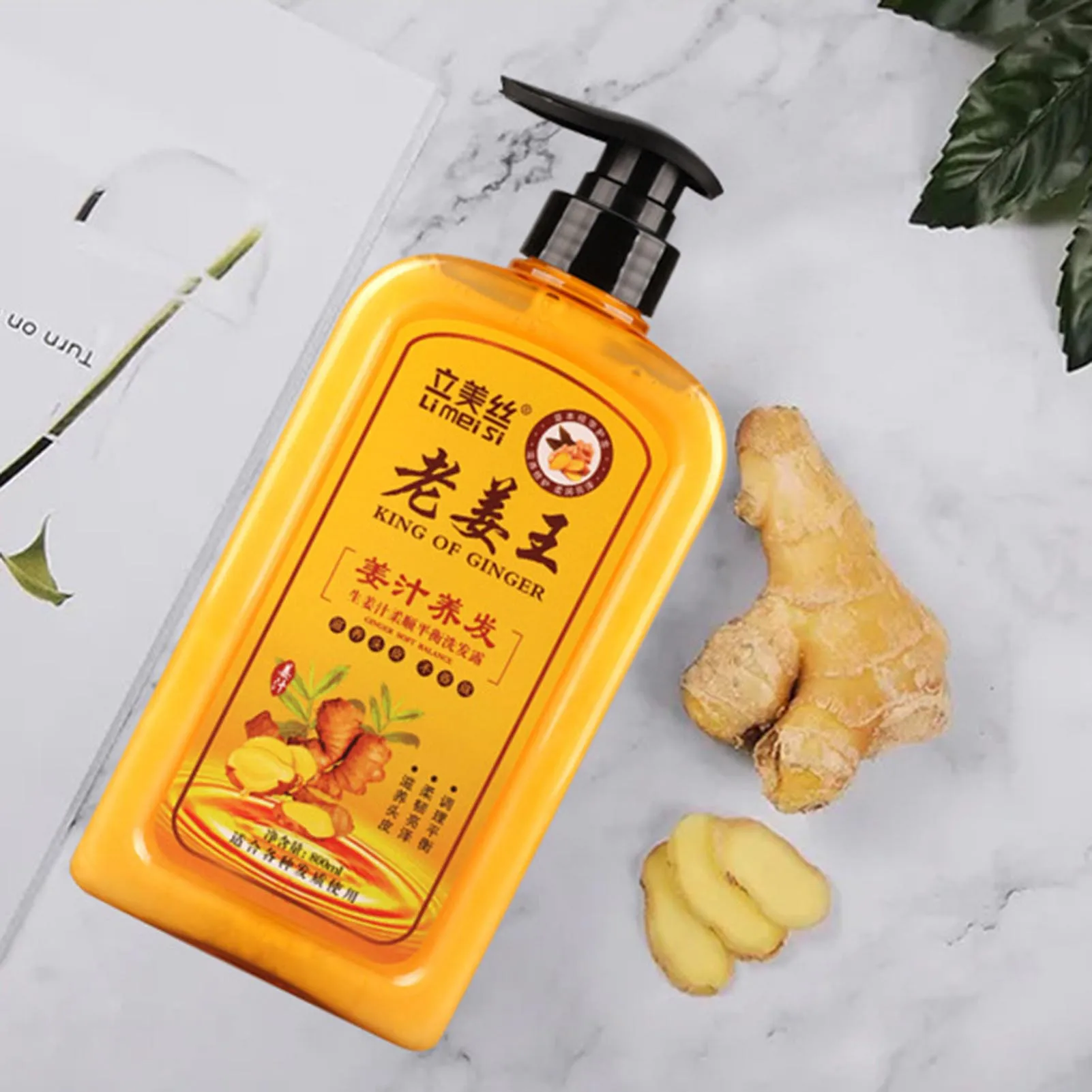 Ginger Nourishing Hair Shampoo Effective Natural Plant Healthy Shampoo for Hair Condition Improving PR Sale