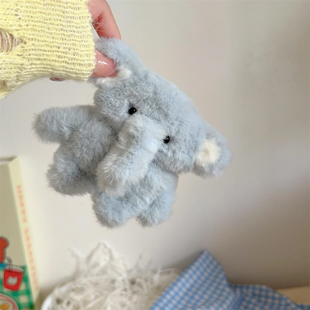 For Airpods Pro 3/Pro 2/4/3/2 Cute Furry Elephant Case 360 Degree Protective Earphone Bag Funda Airpods Pro Fluffy Pompom Cover view 5