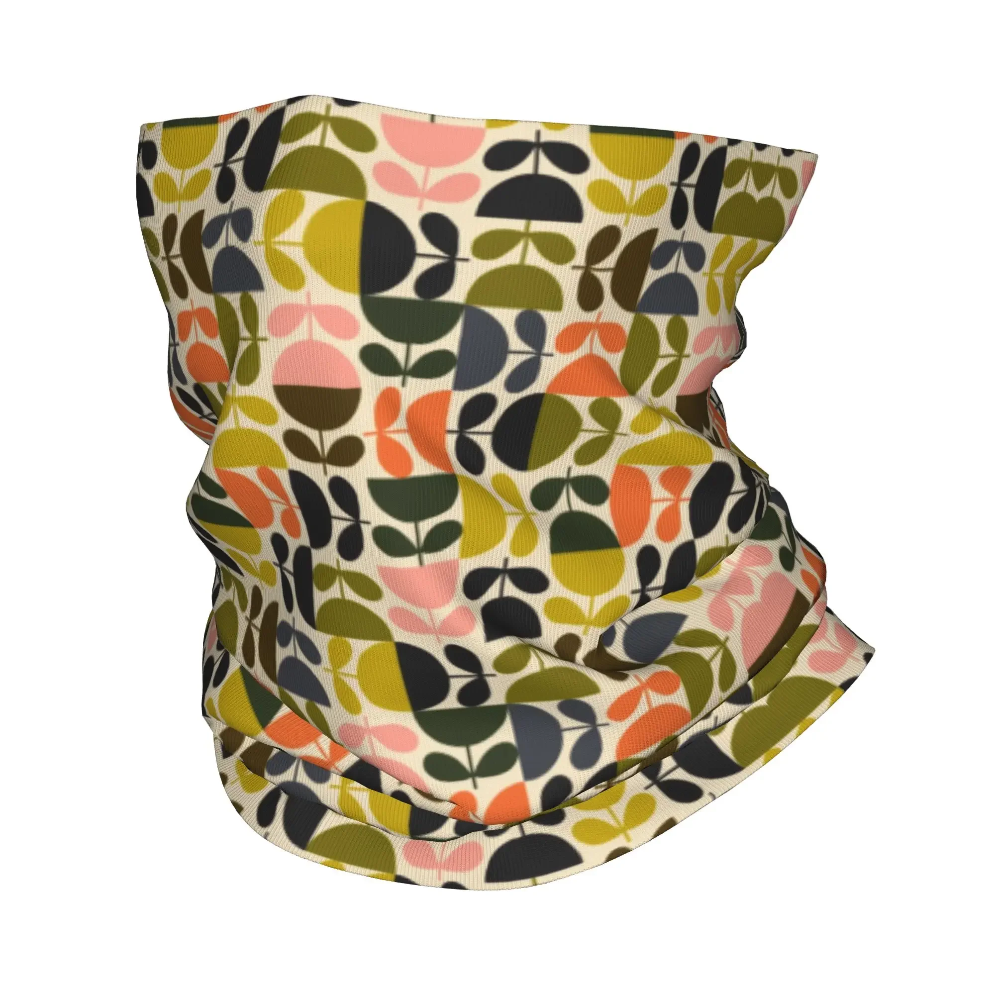 Orla Kiely Scandinavian Flowers Bandana Neck Gaiter UV Protection Face Scarf Cover Men Women  Headband Tube Balaclava