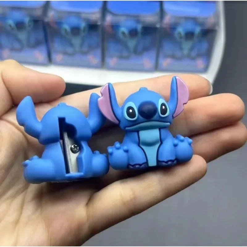 Disney Stitch Children's Manual Pencil Sharpener Student Cartoon Cute Doll Shape Pencil Sharpener Stationery Gift Wholesale