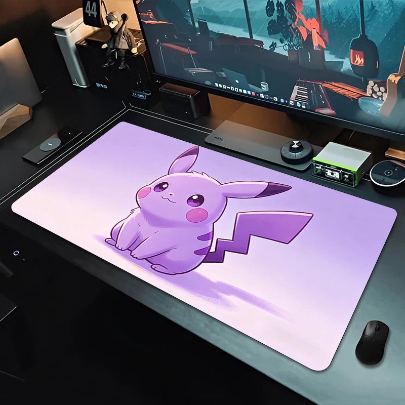 Tapis de souris kawaii Pokemon Pikachu, tapis de bureau pour clavier de Gamer, tapis de souris en caoutchouc pour ordinateur portable, grand tapis de souris XXL, accessoires de jeu