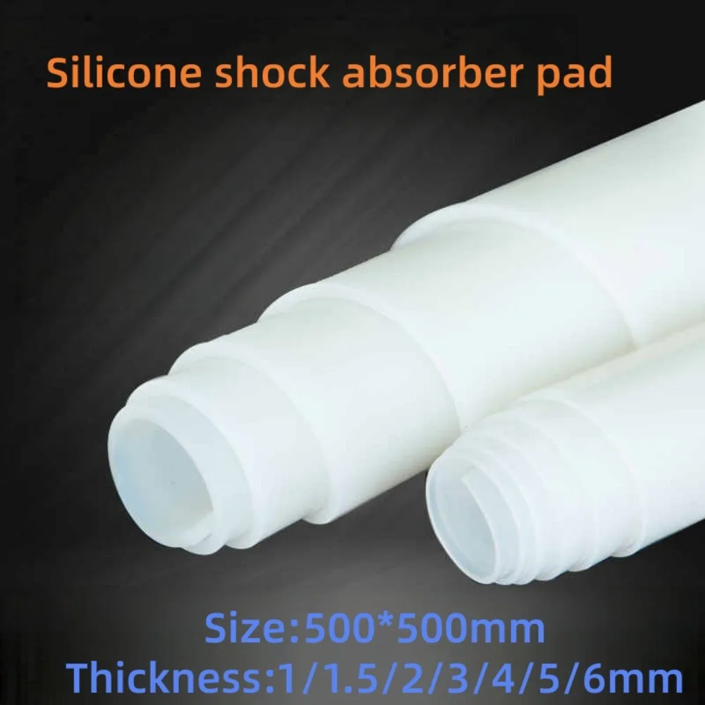 1Pcs 500×500mmSilicone Rubber Square Plate Waterproof Elastic Silicone Gasket Board Mechanical Pipeline Seal Cushion Kitchen Mat